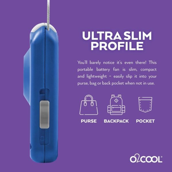 Hands- Free. Battery Operated Wearable Mini Cooling Device for Beach. Sporting Events. Camping (2 Pack Random Colors)