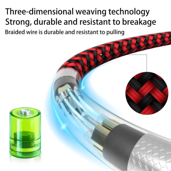 USB C to USB C Cable Nylon Braided 60W 3/3/6/6/10 FT USB Type C Fast Charging Cable for iPhone 16/16 Plus/16 Pro Max/15/15 Plus/15 Pro Max. MacBook Pro. iPad Pro Air. Samsung S24/S24 Ultra/S23