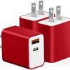 3 Pack USB C Wall Charger. 20W Durable Dual Port QC+PD 3.0 Power Adapter. Double Fast Plug Charging Block for iPhone 13/14/15/16/16 Pro/Pro Max/Plus. XS/XR/X. Watch Series 8/7 Cube .White