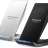 Fast Wireless Charger. [2 Pack] NANAMI Qi Certified Wireless Charging Stand Compatible iPhone 16/16 Pro/16 Pro Max/15/14/13/12/11 Pro. Phone Charger for Galaxy S25/S24/S23/S22/S21 and Qi-Enabled Phone
