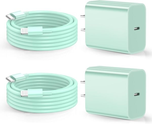Compatible with iPhone Charger Fast Charging. 20W USB C Wall Charger with 3Pack 10FT USB C to Lightning Cable. Phone Cable Fast Charging Compatible withi Phone 14/13/12/12 Pro Max/11