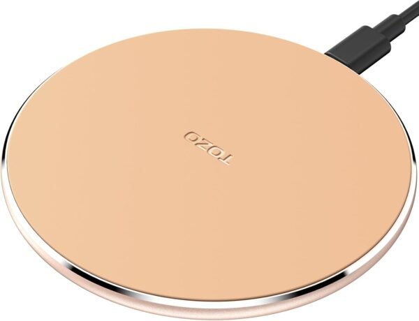 TOZO 2025 Upgraded Wireless Charger 15W Max Fast Wireless Charging Pad Compatible with iPhone 16/16 Plus/16 Pro Max /15/14/13/SE/12 Series. Samsung Galaxy S24/S23/S22 Series (No AC Adapter). Black