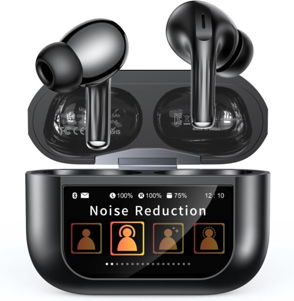 1c2691370dea4238993753c2c14f89ee Wireless Earbuds. Bluetooth 5.4 Ear Buds with Multifunctional Touch Screen. ANC/ENC Noise Cancelling Headphones with 48H Playtime. Bass Stereo Sound. for Laptop. Android/iOS. Pad