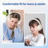 1e752b9cc24b4970bfb323ef27e8f4d7 Headphones Wired with Microphone. Over Ear Foldable 3.5mm Plug in Headphones with 4.9ft Tangle-Free Nylon Cord for Tablet. Laptop. MP3/4. Airplane Travel (Beige)
