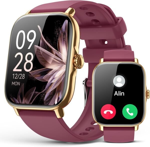 Smart Watch for Women Men- Answer/Make Call. 2025 IP68 Waterproof Fitness Step Sleep Tracker Watch with Monitor Activity Counter Smartwatch for Andriod iPhone iOS Samsung Compatible