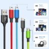 4 in 1 Multi Charging Cable [2Pack 5FT]. Nylon Braided 4 in 1 Charging Cable. USB Cables Phone Charger with IP/Type C/Type C/Micro Port. Compatible with Most Cell Phones/Tablets and More