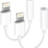 3087113f040041658be58028a1451002 Apple MFi Certified 2 Pack Lightning to 3.5 mm Headphone Jack Adapter for iPhone. iPhone Aux Adapter Converter Dongle Audio Cable Compatible with iPhone 14 13 12 11 X XS 8 7
