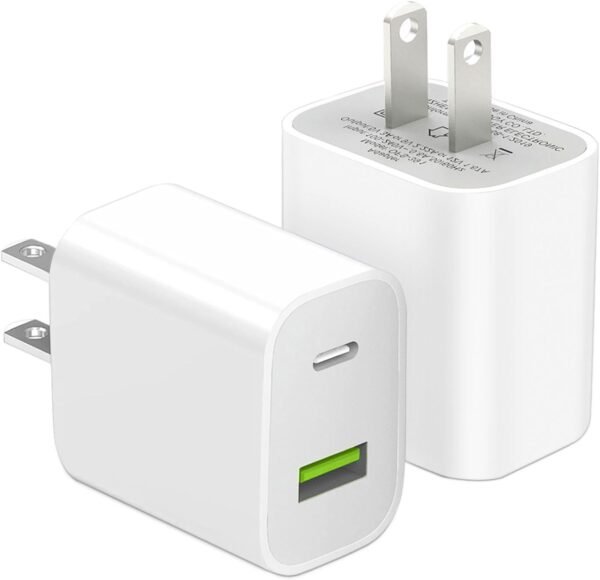 35193de020b94e0b916a9c577c83980c 2 Pack USB C Charger Block. Dual Port Type C Wall Charger Fast Charging 20W Power Adapter Cube for iPhone 14/14 Pro/14 Pro Max/14 Plus/13/12/11. XS/XR/X. iPad. Samsung. More