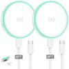 MagSafe Charger 2Pack 15W Magnetic Wireless Charger Fast Charging Pad with 6FT USB C to USB C Cable Compatible with iPhone 16/15/14/13/12 Series & AirPods 3/2/Pro | Strong Magnet Technology