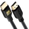 PowerBear 4K HDMI Cable 10 ft | High Speed Hdmi Cables. Braided Nylon & Gold Connectors. 4K @ 60Hz. Ultra HD. 2K. 1080P. ARC & CL3 Rated | for Laptop. Monitor. PS5. PS4. Xbox One. Fire TV. & More