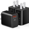 3 Pack USB C Wall Charger. 20W Durable Dual Port QC+PD 3.0 Power Adapter. Double Fast Plug Charging Block for iPhone 13/14/15/16/16 Pro/Pro Max/Plus. XS/XR/X. Watch Series 8/7 Cube .White