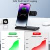 DUMTERR 3 in 1 Wireless Charger for iPhone 16/15/14/13/12.Wireless Charging Station for Apple Devices. Charging Stand for Apple Watch Series 10. for AirPods 4 (Black)