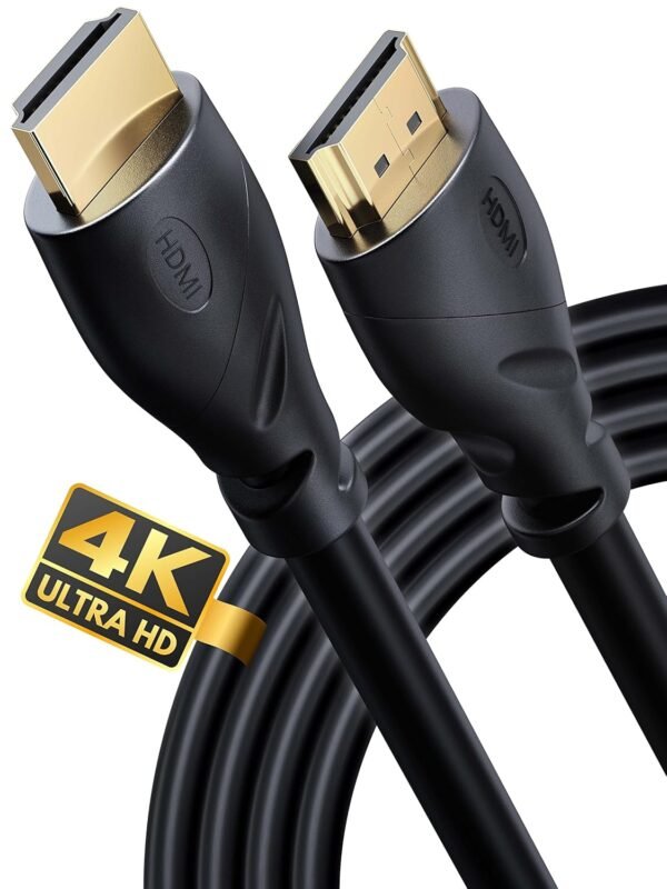 PowerBear 4K HDMI Cable 10 ft | High Speed Hdmi Cables. Braided Nylon & Gold Connectors. 4K @ 60Hz. Ultra HD. 2K. 1080P. ARC & CL3 Rated | for Laptop. Monitor. PS5. PS4. Xbox One. Fire TV. & More