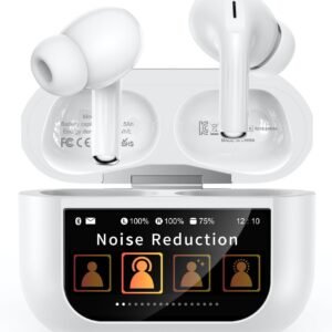 631085fa6a8a4a2f8c4fd8c91bf74595 Wireless Earbuds. Bluetooth 5.4 Ear Buds with Multifunctional Touch Screen. ANC/ENC Noise Cancelling Headphones with 48H Playtime. Bass Stereo Sound. for Laptop. Android/iOS. Pad