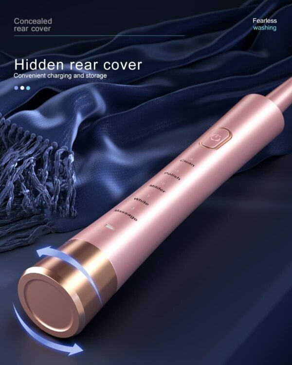 Sonic Electric Toothbrush for Adults. USB Rechargeable Sonic Toothbrush with 8 Brush Heads. Smart Timer. 5 Modes. 2-Hour Fast Charge Last 30 Days. Pink