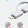 Anker Powerline II 3-in-1 Cable. Lightning/Type C/Micro USB Cable for iPhone. iPad. Huawei. HTC. LG. Samsung Galaxy. Sony Xperia. Android Smartphones. and More(3ft. White)