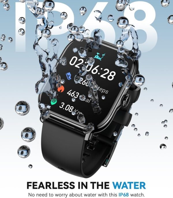 Smart Watch for Women Men- Answer/Make Call. 2025 IP68 Waterproof Fitness Step Sleep Tracker Watch with Monitor Activity Counter Smartwatch for Andriod iPhone iOS Samsung Compatible