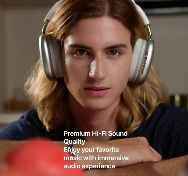 Wireless Bluetooth Over Ear Headphones Up to 28H Battery Life Headset with Microphone Gym Overhead Headphones Compatible with iOS & Android Mobile Phones. Computers. Laptop (Sliver)