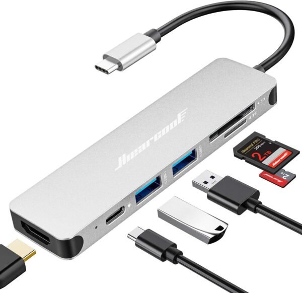 93407427dce8417f99bfac0720995e90 Hiearcool USB C Hub. USB-C Multi-Port Adapter for MacBook Pro. 7IN1 USBC to HDMI Hub Dongle Compatible for Laptops and Other Type C Devices (4K HDMI USB3.0 SD/TF Card Reader 100W PD)