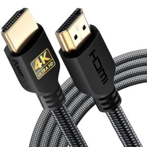 981ab2fdc3ad427a86af83c30ac0da46 PowerBear 4K HDMI Cable 10 ft | High Speed Hdmi Cables. Braided Nylon & Gold Connectors. 4K @ 60Hz. Ultra HD. 2K. 1080P. ARC & CL3 Rated | for Laptop. Monitor. PS5. PS4. Xbox One. Fire TV. & More