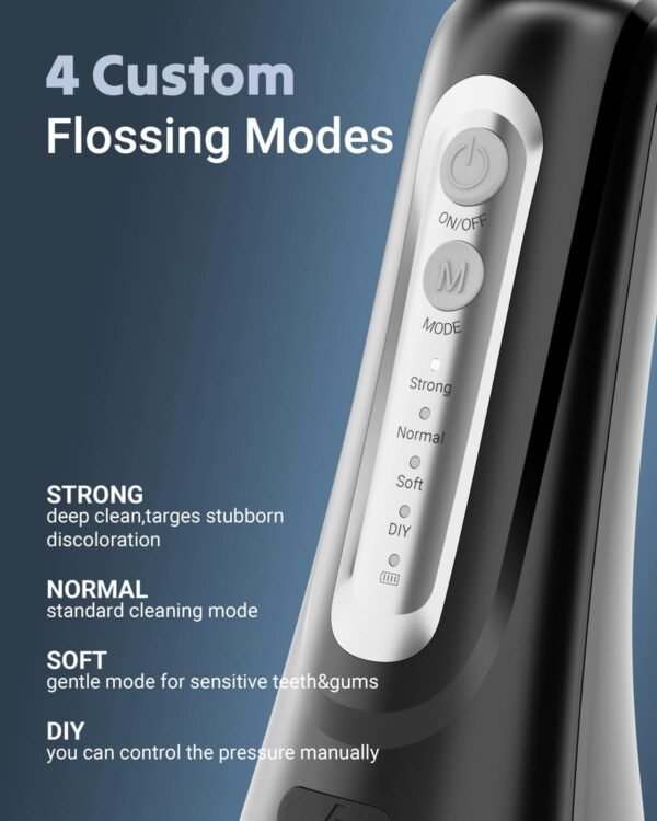 Water Flosser & Electric Toothbrush for Adults Oral Irrigator & Sonic Toothbrush 2-1 Oral Clean Kit (Black)