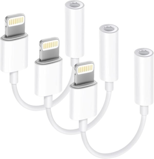 9ab61e9a13f14a929aef425232fda260 Apple MFi Certified 2 Pack Lightning to 3.5 mm Headphone Jack Adapter for iPhone. iPhone Aux Adapter Converter Dongle Audio Cable Compatible with iPhone 14 13 12 11 X XS 8 7