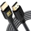 PowerBear 4K HDMI Cable 10 ft | High Speed Hdmi Cables. Braided Nylon & Gold Connectors. 4K @ 60Hz. Ultra HD. 2K. 1080P. ARC & CL3 Rated | for Laptop. Monitor. PS5. PS4. Xbox One. Fire TV. & More