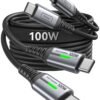 INIU USB C to USB C Cable. 240W Fast Charging [6.6ft. 2-Pack] Type C Charger Cord. Braided USBC Phone Charger Cable for iPhone 16 15 Pro Samsung S24 S23 Laptops MacBook iPad Switch Steam Deck etc.