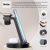 3 in 1 Charging Station for iPhone. Wireless Charger for iPhone 16e 16 15 14 13 12 11 X Pro Max & Apple Watch - Wireless Charging Station for AirPods 4 3 Pro