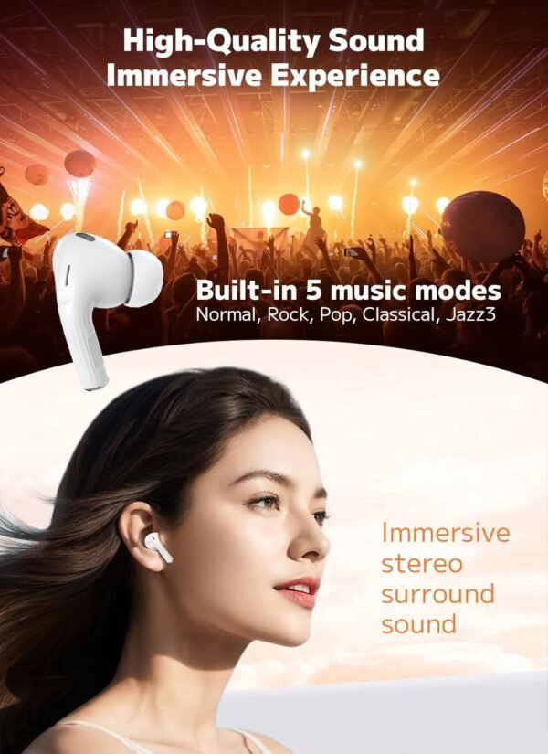 b67ec2595dc146a2b918651b45a7de1f Wireless Earbuds. Bluetooth 5.4 Ear Buds with Multifunctional Touch Screen. ANC/ENC Noise Cancelling Headphones with 48H Playtime. Bass Stereo Sound. for Laptop. Android/iOS. Pad