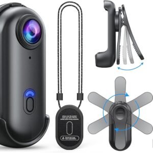 BOBLOV W4 2K Mini Body Camera. Wearable 64GB Camera with 360掳Rotatable Clip & Magnetic Clip. 120 Minutes for recording. Easy to Use and Take for Lecture. Traveling. Pet Walking and Outdoors Activities