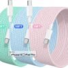 c130b17de25c4030adbe57d8ad2008d0 3 Pack 10 FT USB C to USB C Cable for iPhone 16 15 Pro/Pro Max/Plus.Long C to C Cable Fast Charging Cord Braided for iPhone 16 15 Samsung Galaxy S25 S24 S23 S22 Ultra.Google Pixel 9.IPad Pro 60W