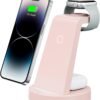 3 in 1 Charging Station for iPhone. Wireless Charger for iPhone 16e 16 15 14 13 12 11 X Pro Max & Apple Watch - Wireless Charging Station for AirPods 4 3 Pro