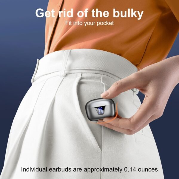 ZIUTY Wireless Earbuds. 2025 Bluetooth Headphones. 50hrs Stereo Deep Bass Ear Buds with Power Display Charging Case. buit in Mic. IPX5 Waterproof Headset for iPhone Andriod Phones