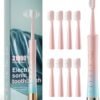 Sonic Electric Toothbrush for Adults. USB Rechargeable Sonic Toothbrush with 8 Brush Heads. Smart Timer. 5 Modes. 2-Hour Fast Charge Last 30 Days. Pink