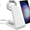 Wireless Charger for Samsung - NANAMI 3 in 1 Charging Station for Multiple Devices. Fast Charger Stand for Galaxy S25 S24 S23 Ultra S22 S21 Z Flip Fold 4.Galaxy Watch 6/5/5 Pro/4/3. Galaxy Buds 2 Pro