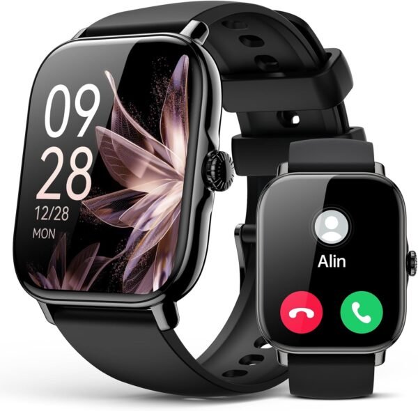 Smart Watch for Women Men- Answer/Make Call. 2025 IP68 Waterproof Fitness Step Sleep Tracker Watch with Monitor Activity Counter Smartwatch for Andriod iPhone iOS Samsung Compatible