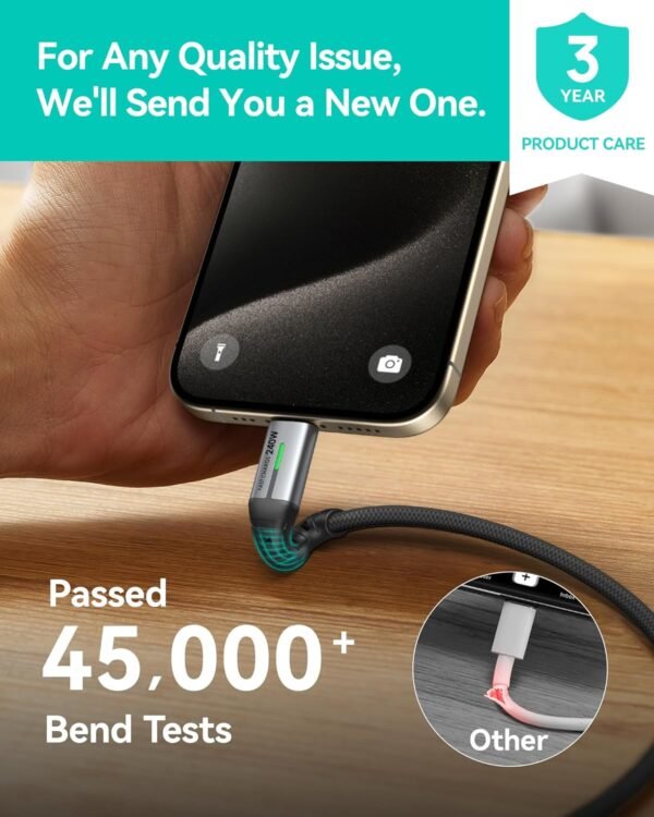 INIU USB C to USB C Cable. 240W Fast Charging [6.6ft. 2-Pack] Type C Charger Cord. Braided USBC Phone Charger Cable for iPhone 16 15 Pro Samsung S24 S23 Laptops MacBook iPad Switch Steam Deck etc.