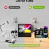 acer 7-in-1 Wireless Charging Station: Charger Stand for Multiple Devices for Apple - iPhone 16 15 14 13 12 Pro Max Apple Watch Airpods. Wireless Charger iPhone Charging Station with Bluetooth TimeSyn
