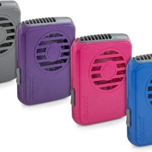 Hands- Free. Battery Operated Wearable Mini Cooling Device for Beach. Sporting Events. Camping (2 Pack Random Colors)