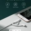 Anker Powerline II 3-in-1 Cable. Lightning/Type C/Micro USB Cable for iPhone. iPad. Huawei. HTC. LG. Samsung Galaxy. Sony Xperia. Android Smartphones. and More(3ft. White)