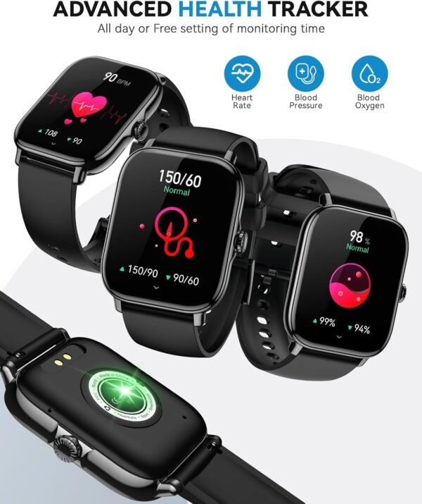 Smart Watch for Women Men- Answer/Make Call. 2025 IP68 Waterproof Fitness Step Sleep Tracker Watch with Monitor Activity Counter Smartwatch for Andriod iPhone iOS Samsung Compatible
