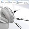 Wireless Bluetooth Over Ear Headphones Up to 28H Battery Life Headset with Microphone Gym Overhead Headphones Compatible with iOS & Android Mobile Phones. Computers. Laptop (Sliver)