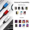 USB C to USB C Cable Nylon Braided 60W 3/3/6/6/10 FT USB Type C Fast Charging Cable for iPhone 16/16 Plus/16 Pro Max/15/15 Plus/15 Pro Max. MacBook Pro. iPad Pro Air. Samsung S24/S24 Ultra/S23